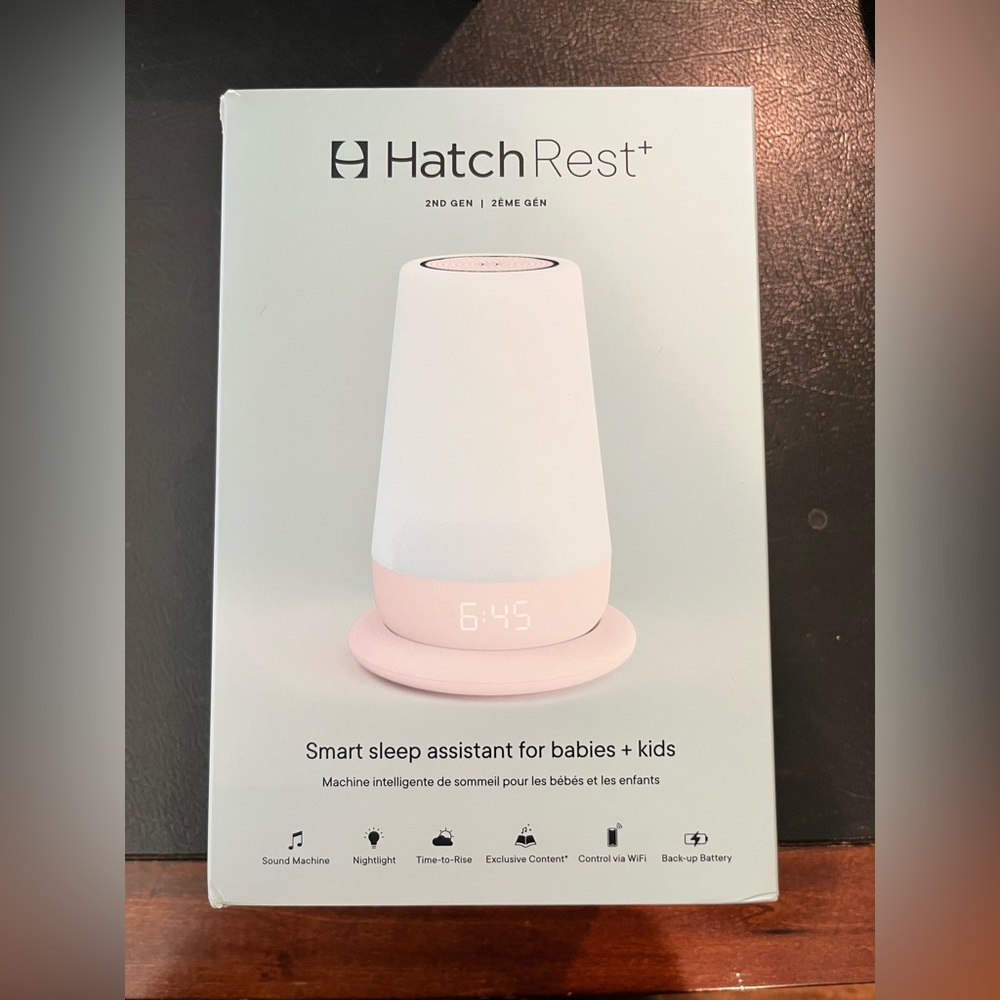 Hatch Rest+ 2nd Gen Smart Sleep Assistant in White and Pink